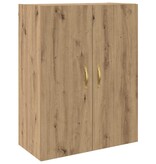 VidaXL Wandkast artisanaal eikenkleurig 69.5 x 34 x 90 cm Bewerkt hout
