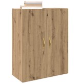 VidaXL Wandkast artisanaal eikenkleurig 69.5 x 34 x 90 cm Bewerkt hout