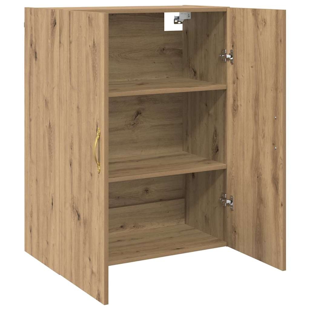 VidaXL Wandkast artisanaal eikenkleurig 69.5 x 34 x 90 cm Bewerkt hout