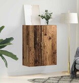 VidaXL Wandkast Oud hout 69.5 x 34 x 90 cm Bewerkt hout