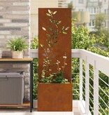 VidaXL Tuinplant met Decoratief Paneel Roestig 50 x 140 cm Cortenstaal