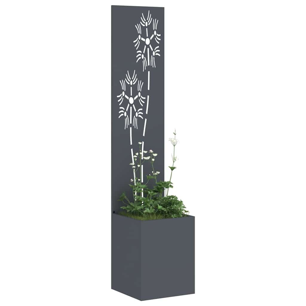 VidaXL Tuinplant met Decoratief Paneel Antraciet 32 x 140 cm