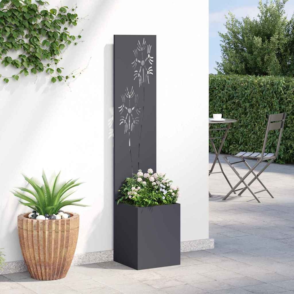 VidaXL Tuinplant met Decoratief Paneel Antraciet 32 x 140 cm