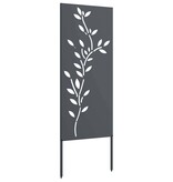 VidaXL Tuin decoratief paneel Antraciet 50 x 140 cm Koudgewalst staal