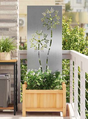 VidaXL Tuin decoratief paneel Zilver 50 x 140 cm Roestvrij staal