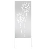 VidaXL Tuin decoratief paneel Zilver 50 x 140 cm Roestvrij staal