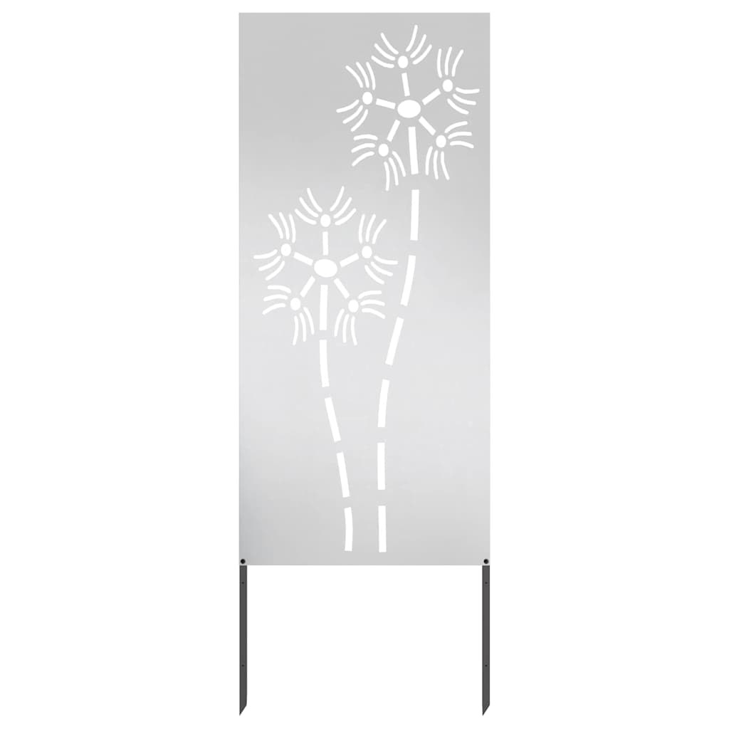 VidaXL Tuin decoratief paneel Zilver 50 x 140 cm Roestvrij staal