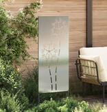 VidaXL Tuin decoratief paneel Zilver 50 x 140 cm Roestvrij staal