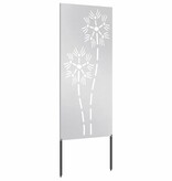 VidaXL Tuin decoratief paneel Zilver 50 x 140 cm Roestvrij staal