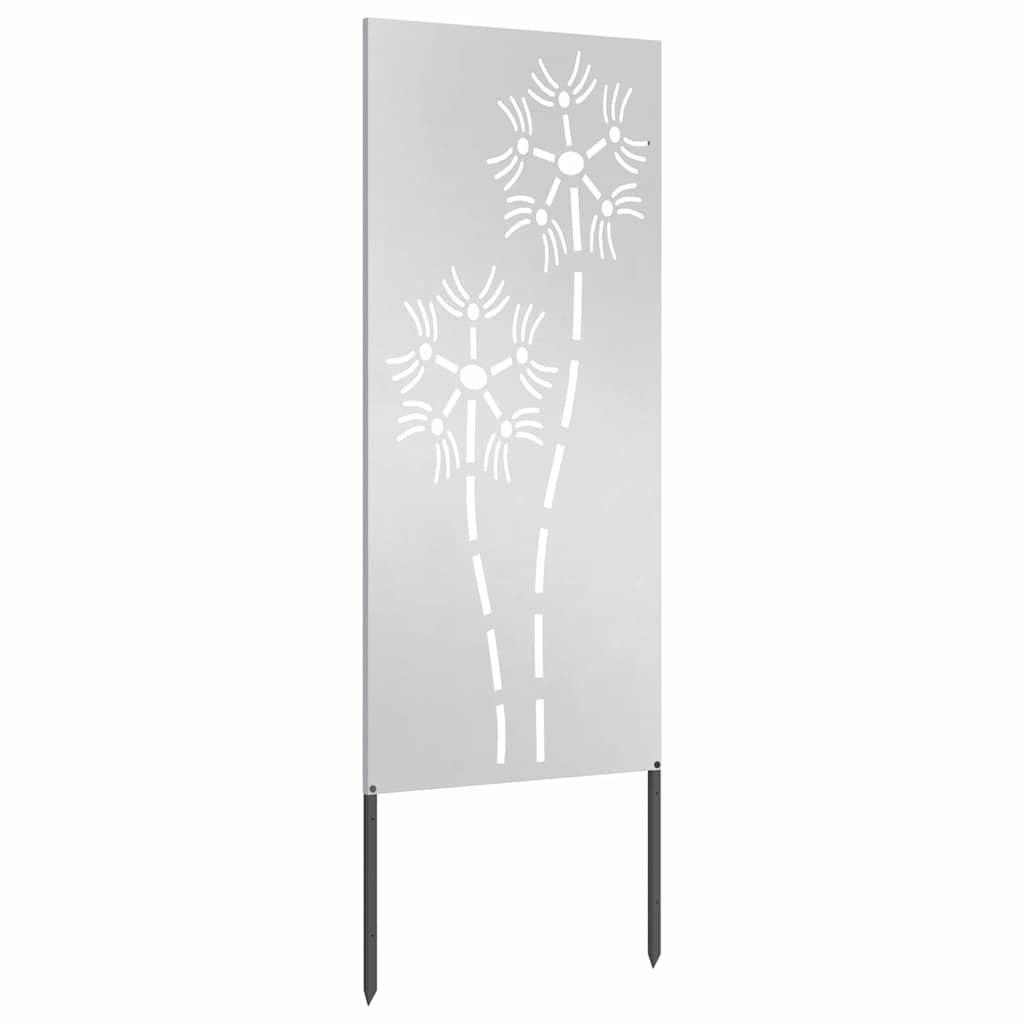 VidaXL Tuin decoratief paneel Zilver 50 x 140 cm Roestvrij staal