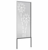 VidaXL Tuin decoratief paneel Zilver 50 x 140 cm Roestvrij staal