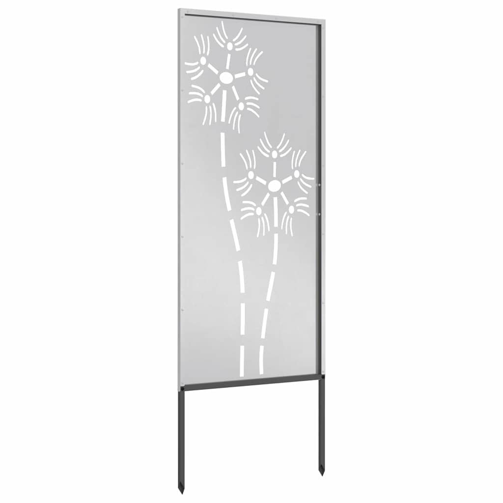 VidaXL Tuin decoratief paneel Zilver 50 x 140 cm Roestvrij staal
