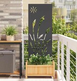 VidaXL Tuin Privacy Screen Zwart 50 x 140 cm Koudgewalst staal