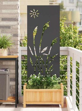 VidaXL Tuin Privacy Screen Zwart 50 x 140 cm Koudgewalst staal