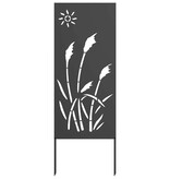 VidaXL Tuin Privacy Screen Zwart 50 x 140 cm Koudgewalst staal