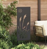 VidaXL Tuin Privacy Screen Zwart 50 x 140 cm Koudgewalst staal
