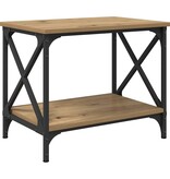 VidaXL Bijzettafel artisanaal eikenkleurig 55 x 38 x 45 cm