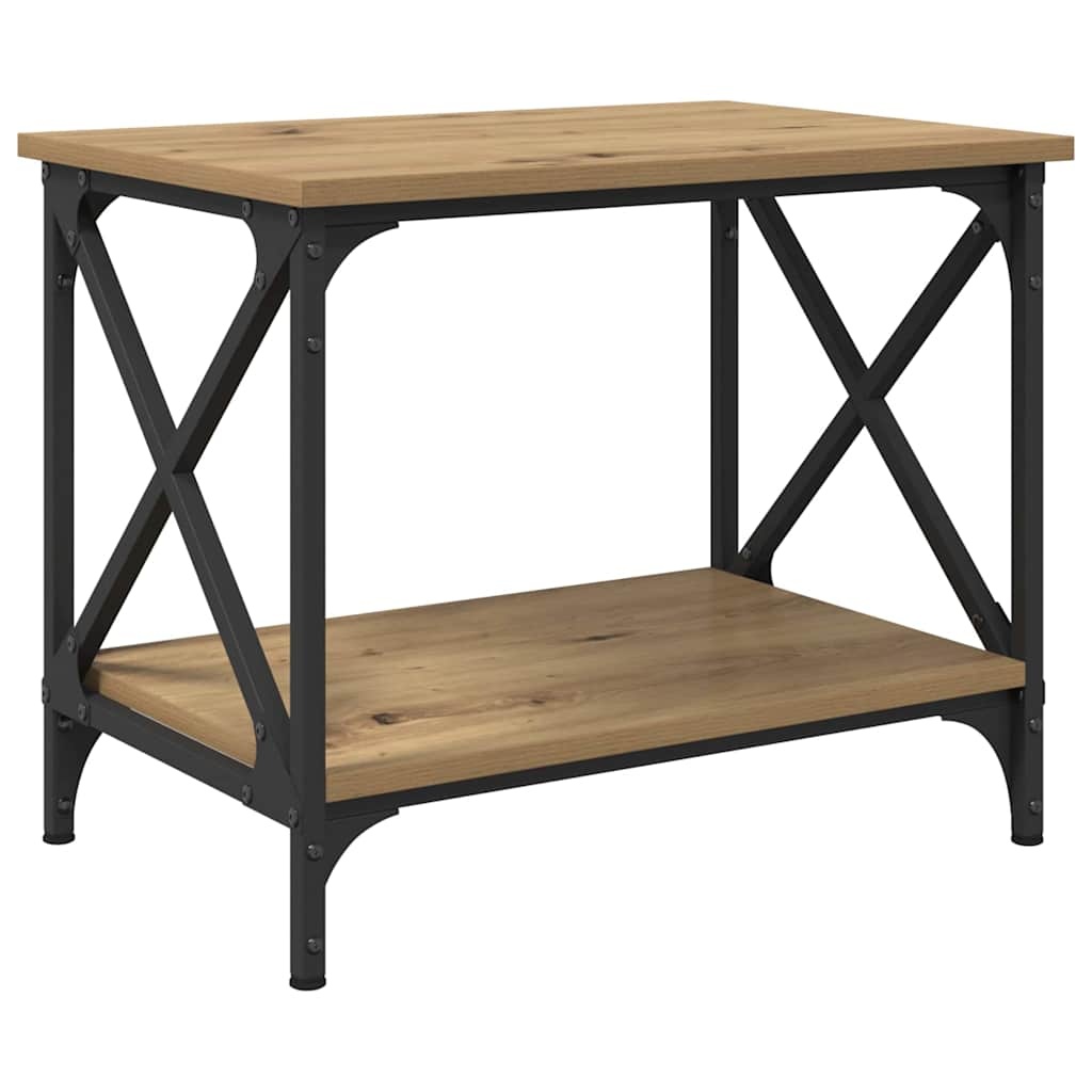 VidaXL Bijzettafel artisanaal eikenkleurig 55 x 38 x 45 cm