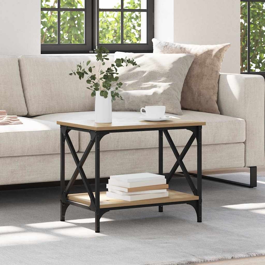 VidaXL Bijzettafel artisanaal eikenkleurig 55 x 38 x 45 cm