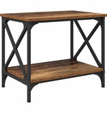 VidaXL Bijzettafel Oud hout 55 x 38 x 45 cm Bewerkt hout