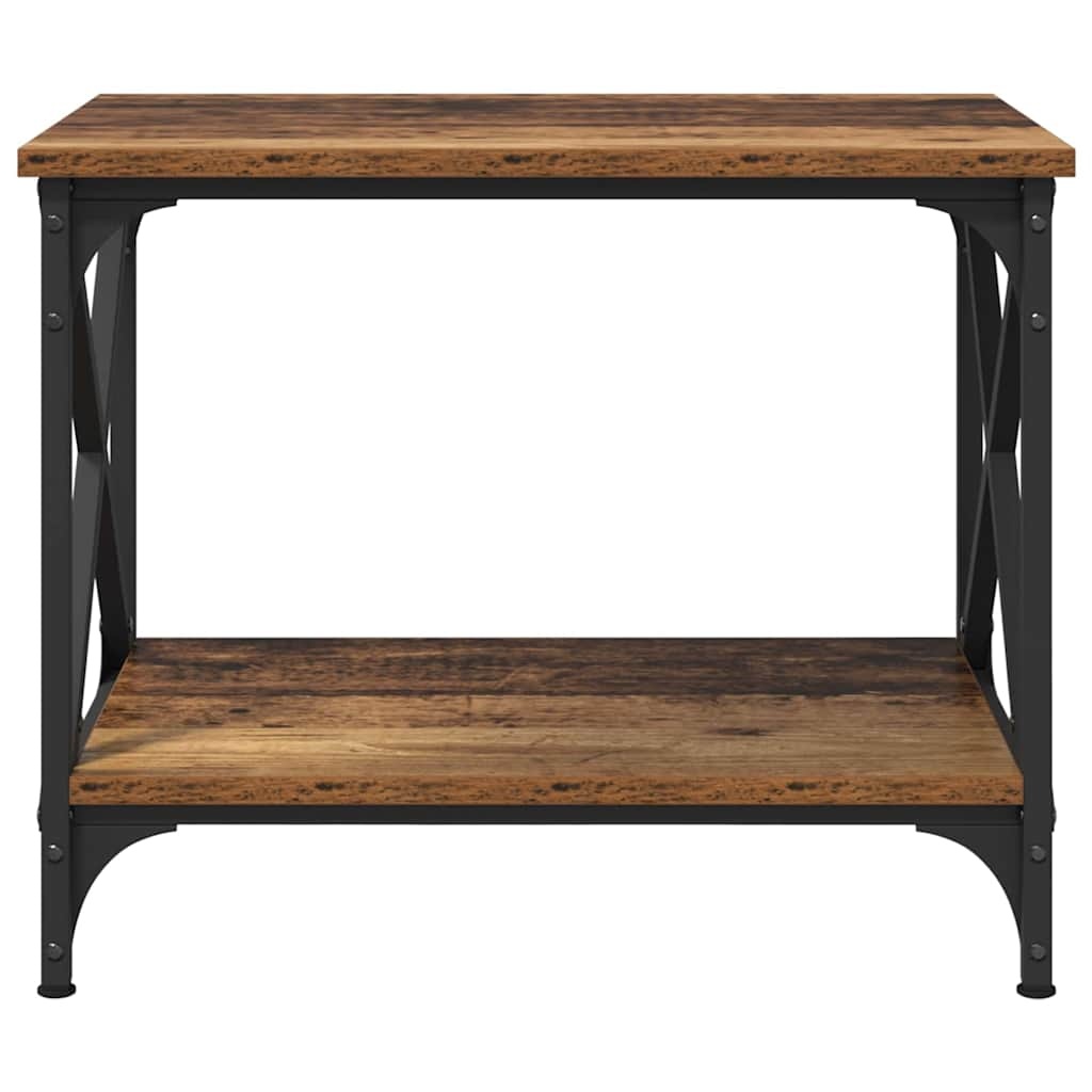 VidaXL Bijzettafel Oud hout 55 x 38 x 45 cm Bewerkt hout