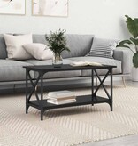 VidaXL Salontafel Zwart eiken 80 x 45 x 45.5 cm Bewerkt hout