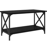 VidaXL Salontafel Zwart eiken 80 x 45 x 45.5 cm Bewerkt hout