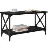 VidaXL Salontafel Zwart eiken 80 x 45 x 45.5 cm Bewerkt hout