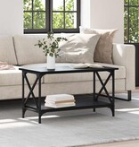 VidaXL Salontafel Zwart eiken 80 x 45 x 45.5 cm Bewerkt hout