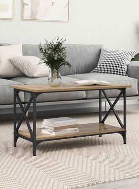 VidaXL Salontafel artisanaal eikenkleurig 80 x 45 x 45.5 cm