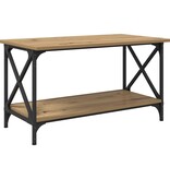 VidaXL Salontafel artisanaal eikenkleurig 80 x 45 x 45.5 cm