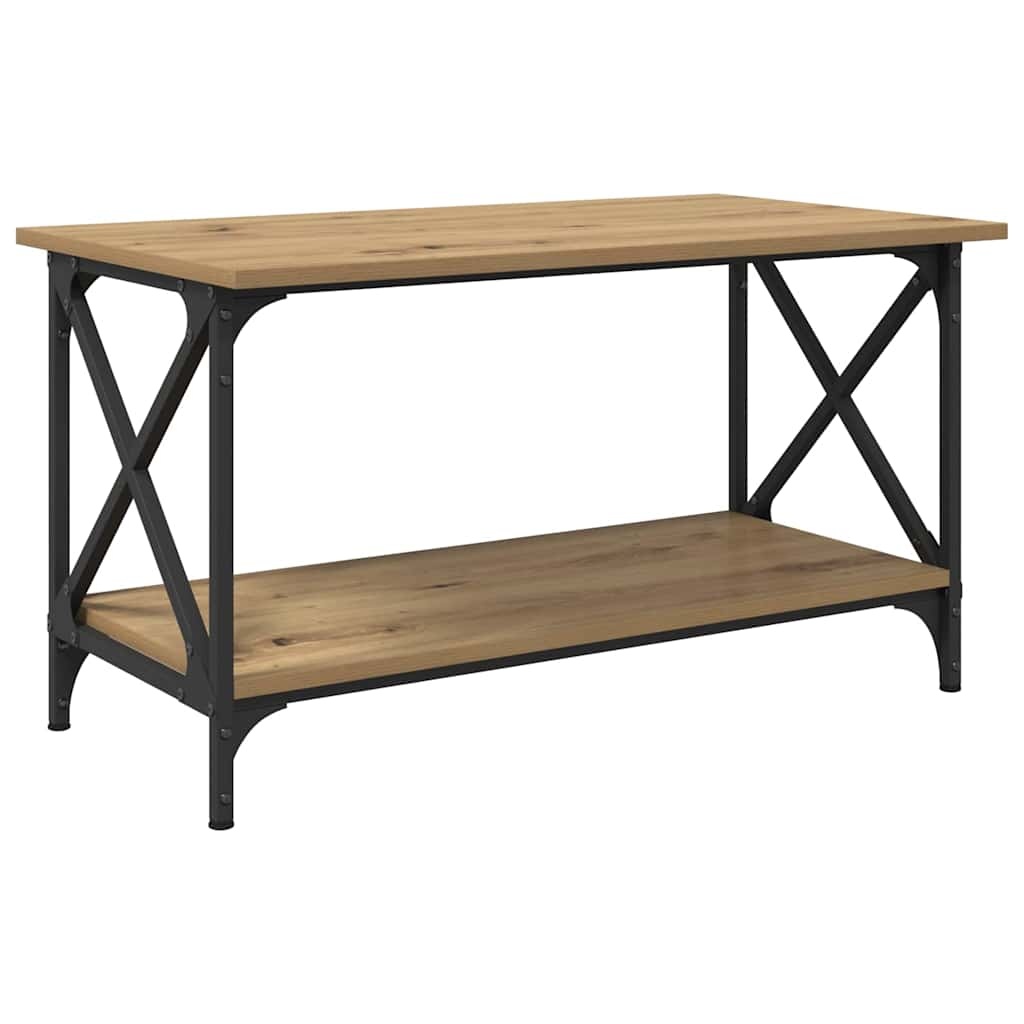 VidaXL Salontafel artisanaal eikenkleurig 80 x 45 x 45.5 cm