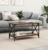 VidaXL Salontafel Oud hout 80 x 45 x 45.5 cm Bewerkt hout