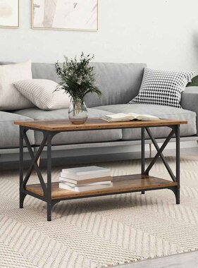 VidaXL Salontafel Oud hout 80 x 45 x 45.5 cm Bewerkt hout