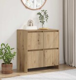 VidaXL Dressoir artisanaal eikenkleurig 70 x 41 x 75 cm Bewerkt hout