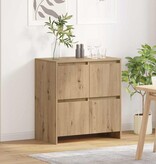 VidaXL Dressoir artisanaal eikenkleurig 70 x 41 x 75 cm Bewerkt hout