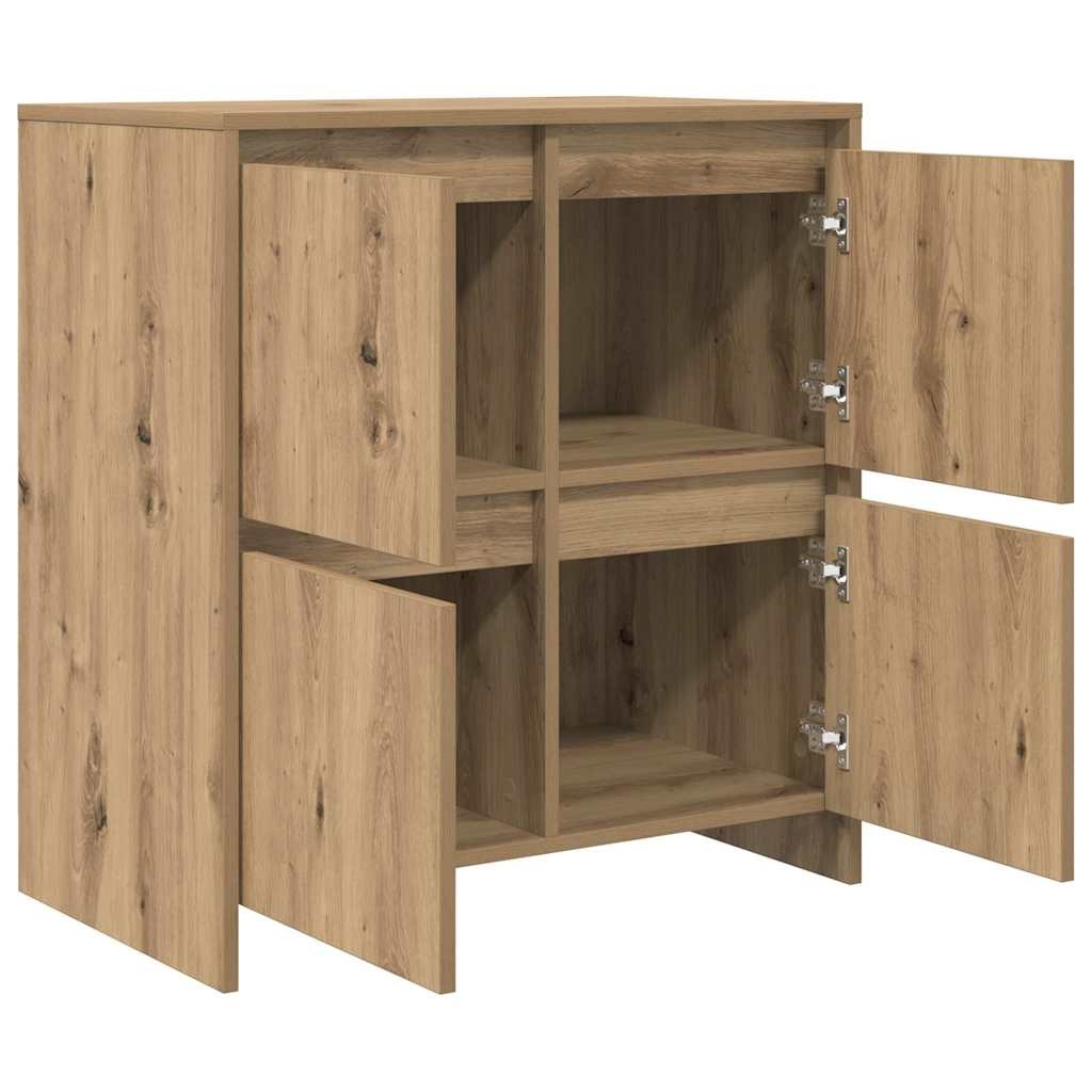 VidaXL Dressoir artisanaal eikenkleurig 70 x 41 x 75 cm Bewerkt hout