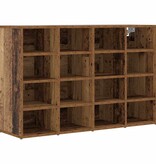 VidaXL Schoenenkast met plank Oud hout 103 x 30 x 67 cm Bewerkt hout
