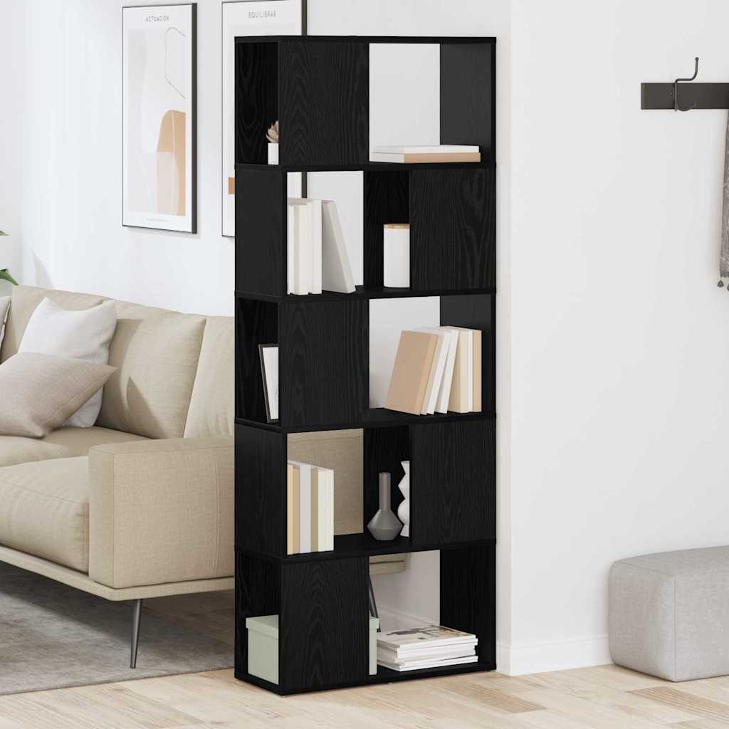 VidaXL Vermaakcentrum Zwart 60 x 24 x 155 cm Bewerkt hout