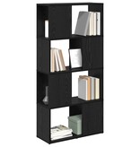 VidaXL Vermaakcentrum Zwart 60 x 24 x 124 cm Bewerkt hout