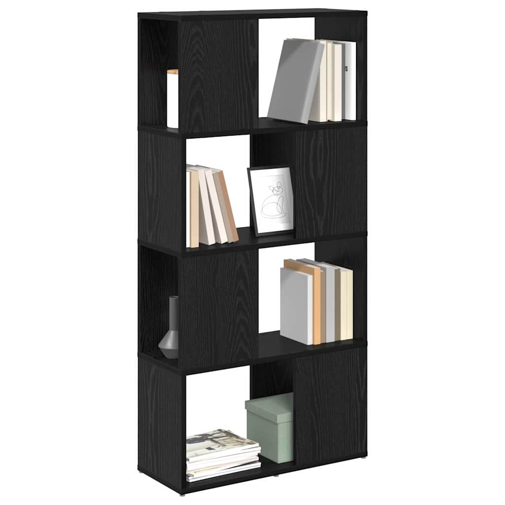 VidaXL Vermaakcentrum Zwart 60 x 24 x 124 cm Bewerkt hout