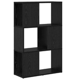 VidaXL Vermaakcentrum Zwart 60 x 24 x 94 cm Bewerkt hout