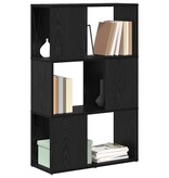 VidaXL Vermaakcentrum Zwart 60 x 24 x 94 cm Bewerkt hout