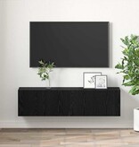 VidaXL TV-kast 2 pcs Zwart 60 x 30 x 30 cm Bewerkt hout