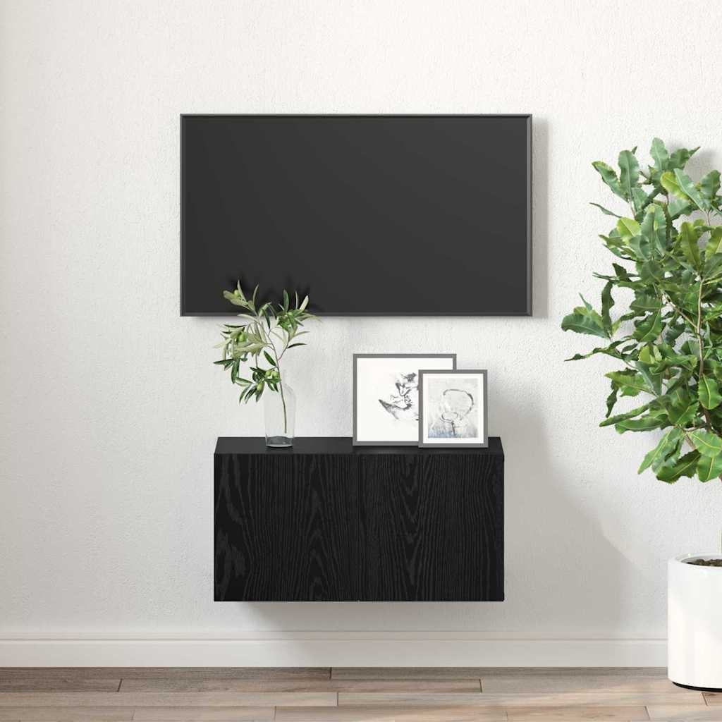 VidaXL TV-kast Zwart 60 x 30 x 30 cm Bewerkt hout
