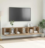 VidaXL TV-kast 3 pcs Bruin 60 x 30 x 30 cm Bewerkt hout