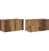 VidaXL TV-kast 2 pcs Multikleur 60 x 30 x 30 cm Bewerkt hout