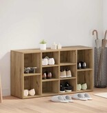 VidaXL Schoenenbank Anders artisanaal eikenkleurig 103 x 30 x 54,5 cm