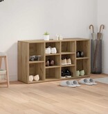 VidaXL Schoenenbank Anders artisanaal eikenkleurig 103 x 30 x 54,5 cm