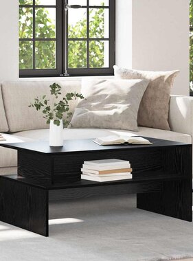 VidaXL Salontafel Zwart eiken 90 x 55 x 42.5 cm Bewerkt hout